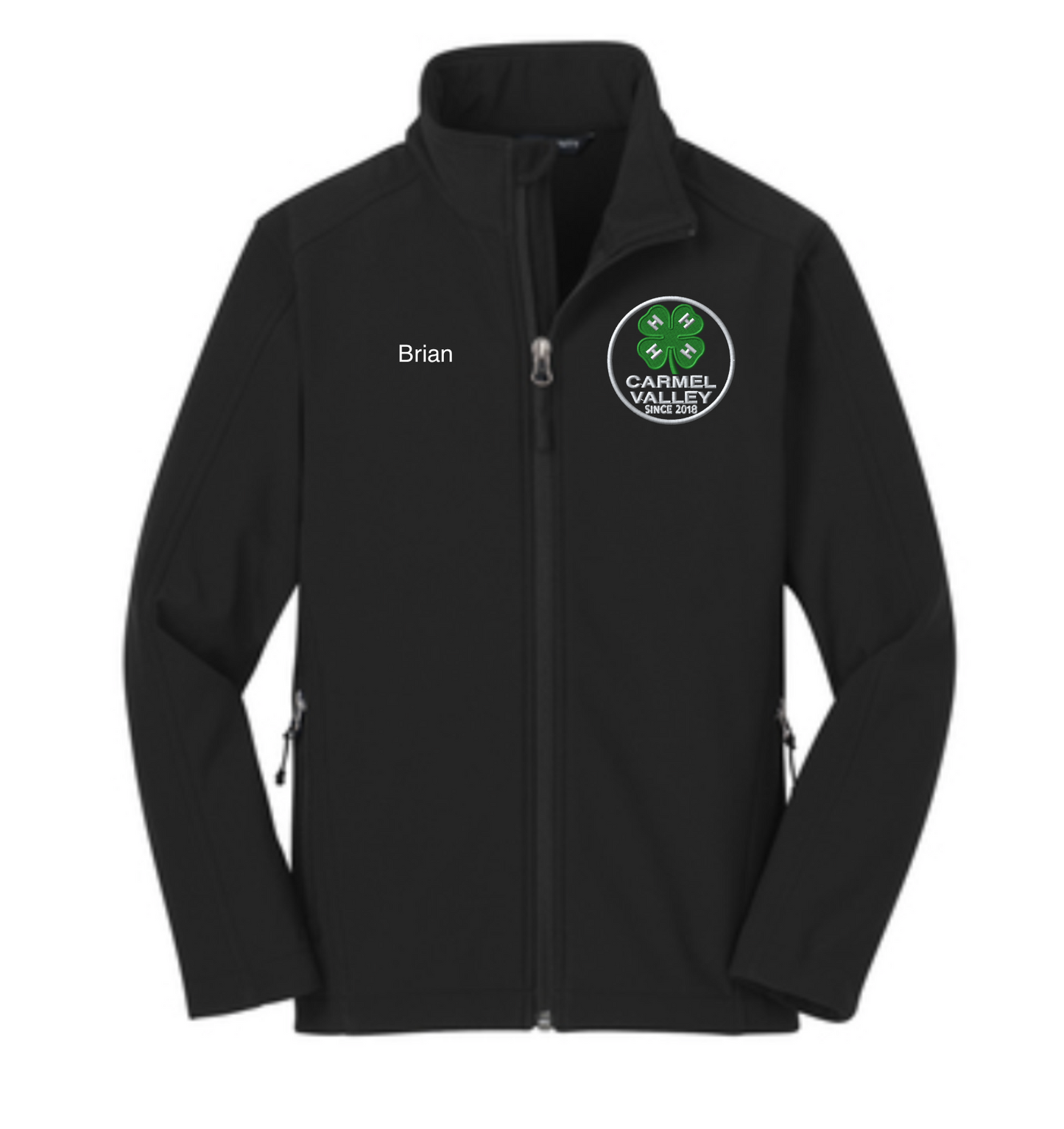 Men's Carmel Valley 4-H Personalized BLACK 4-H Port Authority Soft Shell Jacket