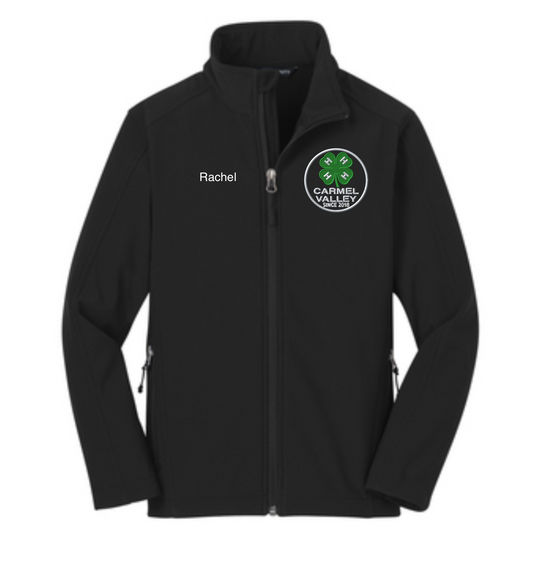Youth Carmel Valley 4-H Personalized BLACK 4-H Port Authority Soft Shell Jacket