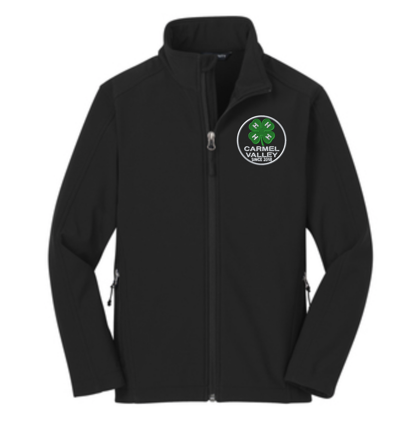 Men's Carmel Valley 4-H Personalized BLACK 4-H Port Authority Soft Shell Jacket