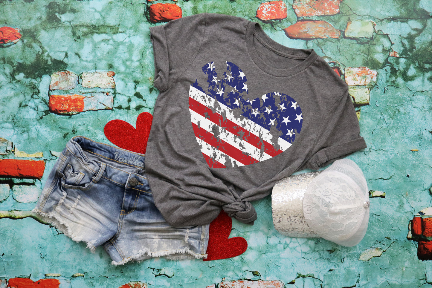 Flag Heart Tee