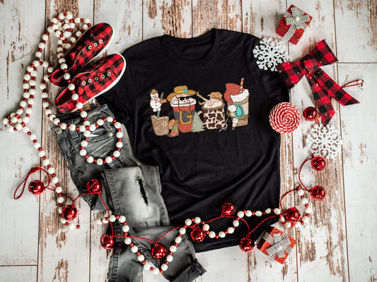 Christmas Western Coffee Tee