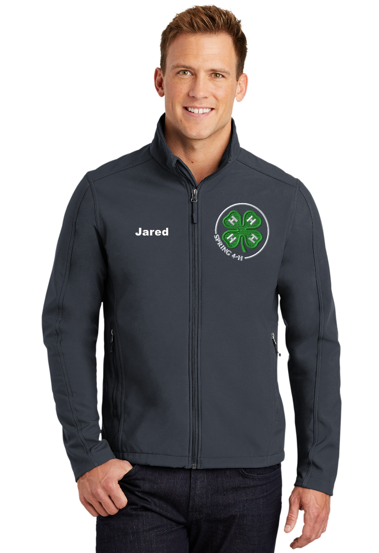 Spring 4-H Personalized Men's GRAPHITE GREY Port Authority ® Core Soft Shell Jacket